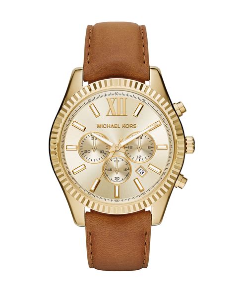 michael kors leather band women's watch|Michael Kors 44mm watch band.